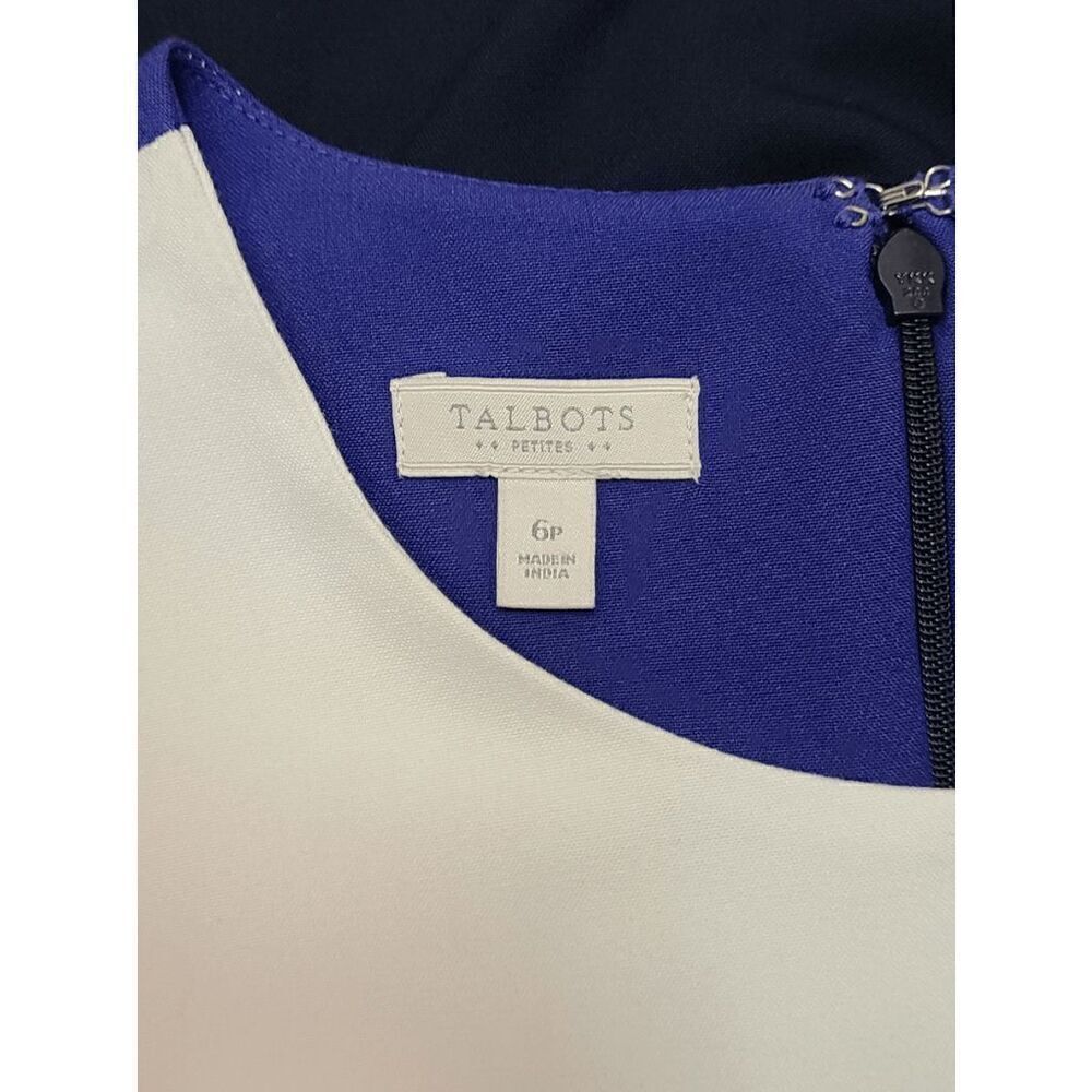 TALBOTS Colorblock Tri-color A-line Sleeveless Dr… - image 7